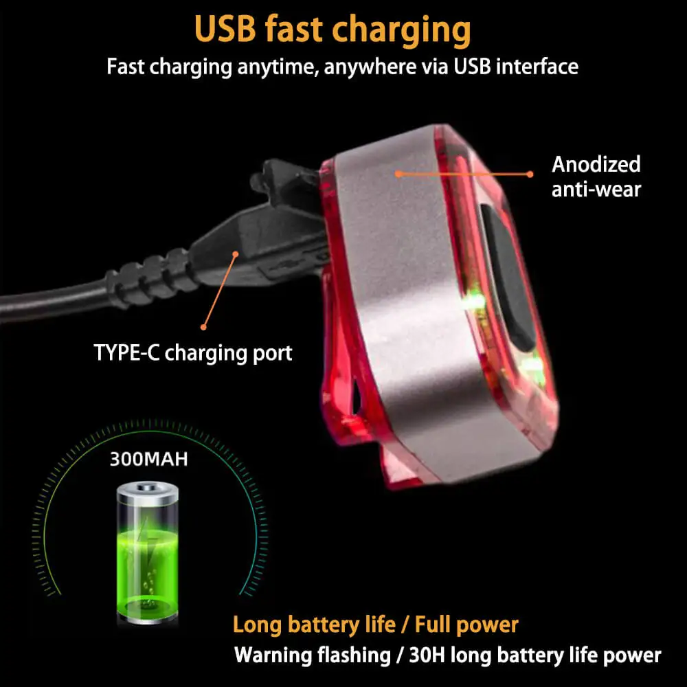  Baiyuheng наружный Ipx5 светодиодный водонепроницаемый супер яркий usb Перезаряжаемый велосипедный задний фонарь велосипедные
