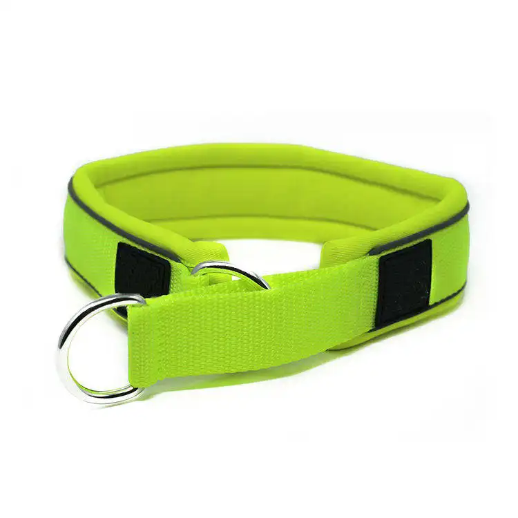 Factory Recommend Training Dog Collar Super Soft Neoprene Lining Nylon Reflective Pet Dog Collar For Outdoor