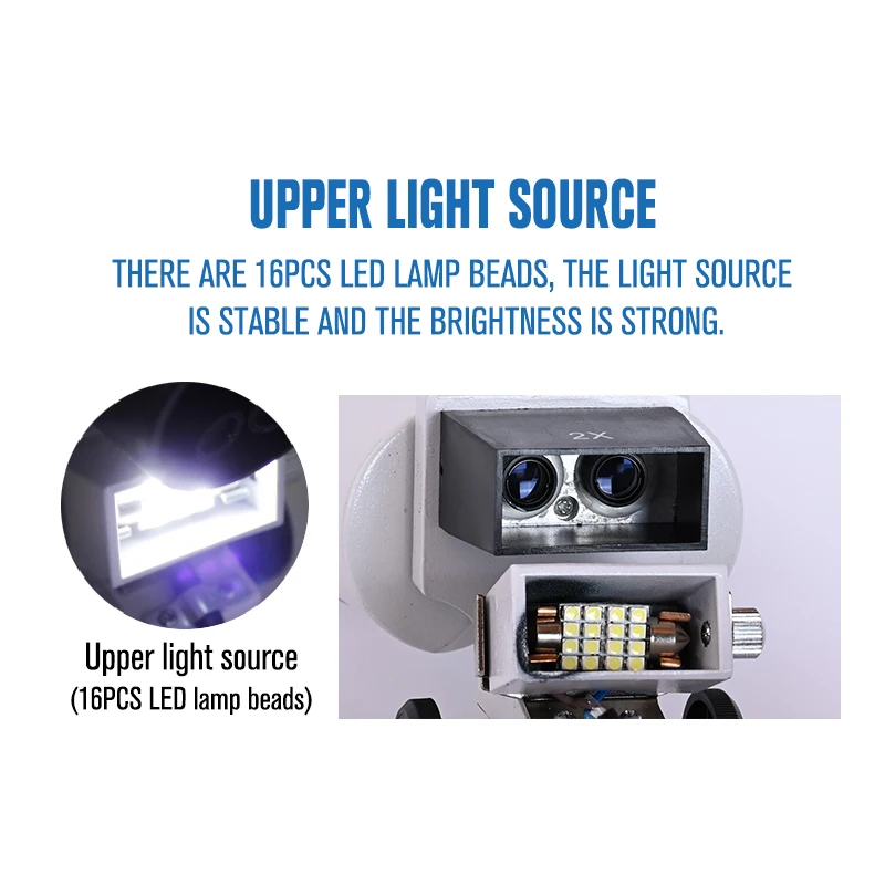 Zoom 20x 40X Soldering Binocular stereo microscope up/down LED light smartphone phone repair PCB industrial OSL-503