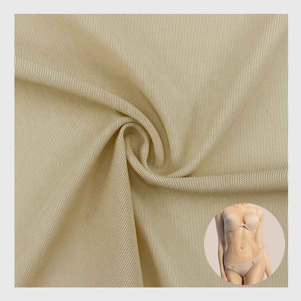 Factory Supply Custom 4 Way Stretch Printed Recycled Tan Through Upf 60D 82 Nylon 18 Spandex Swimsuit Fabric