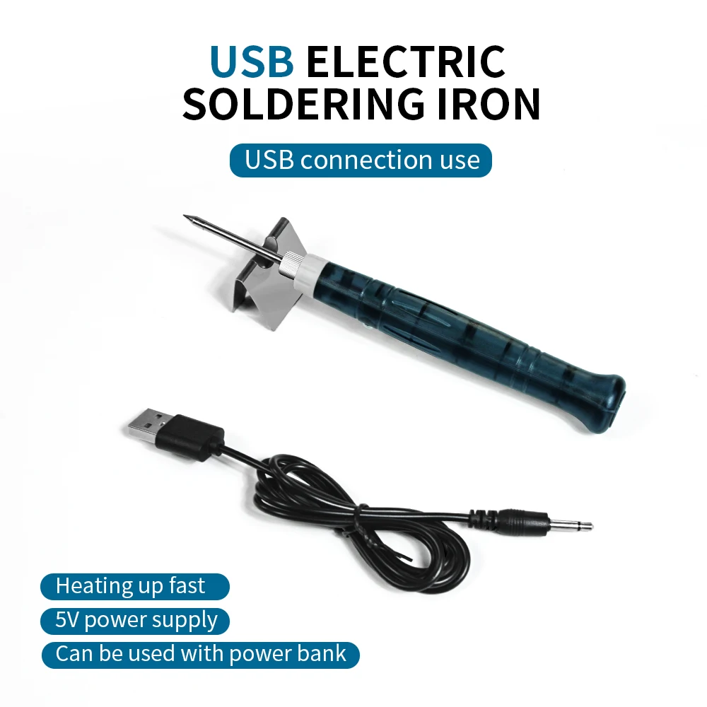  Портативная сверхминиатюрная 165 мм Длина 5V 8W USB Электрический паяльник с 15 секунд Нагреваются