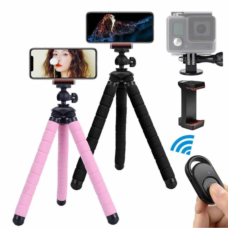 Amazon Octopus Shape Premium Flexible Phone Tripod with Wireless Remote, Mini Tripod Stand for Cameras/GoPros/Mobile Devices