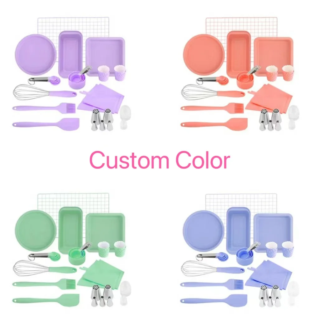 35pcs/set  Kitchen & Tabletop Baking Cake Utensil Pan Mold Set Custom Bakeware Decorating Set for Baking Toasting