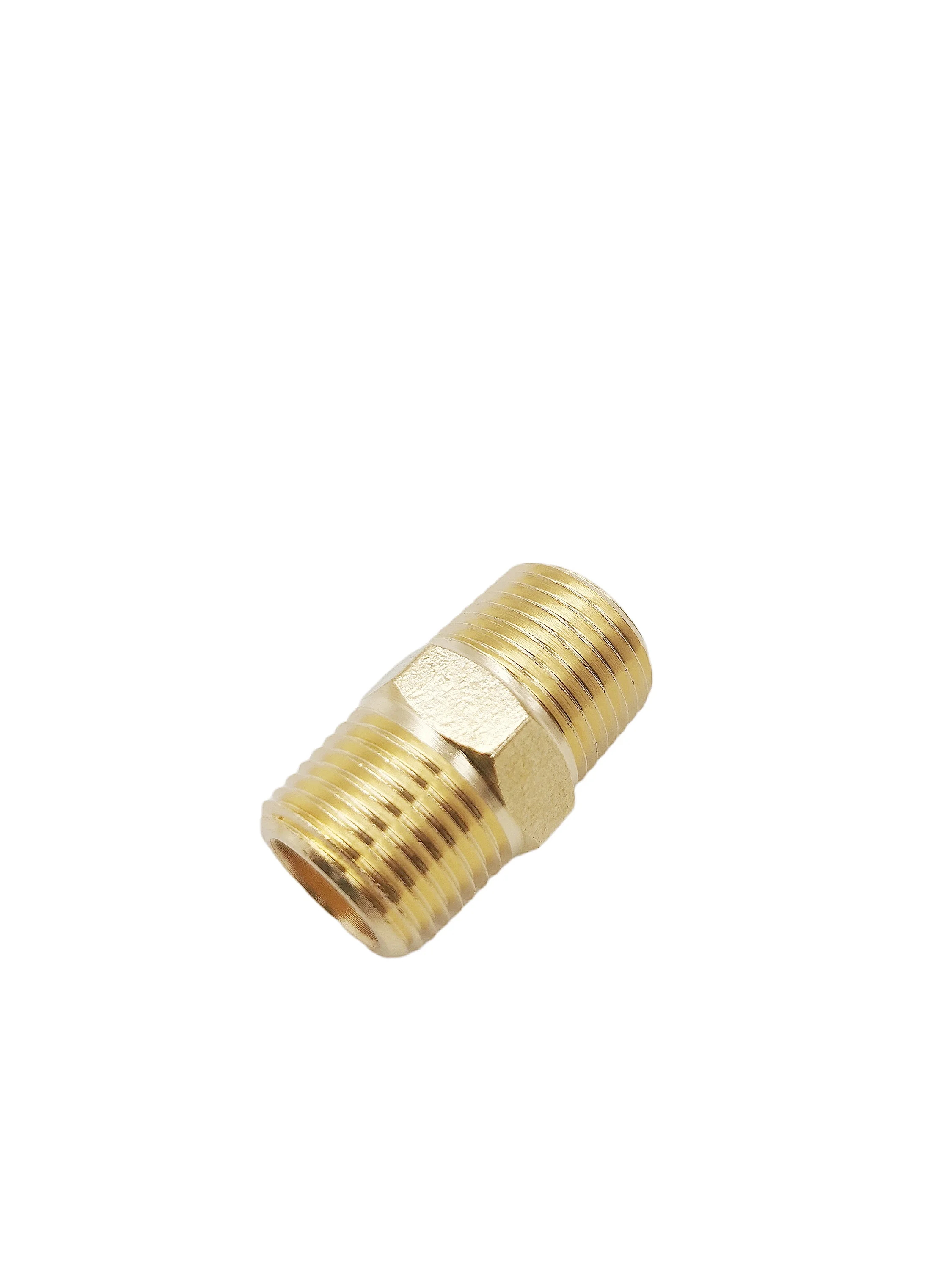 Латунный Шестигранный патрубок (MIP X MIP) NPT Мужской Твердый латунный шестигранный равный Адаптер для труб