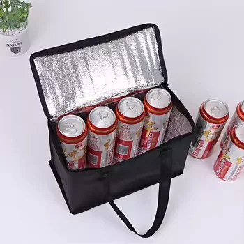 Factory Custom size cheap non woven insulated lunch wine beer food delivery thermal bag with logo print