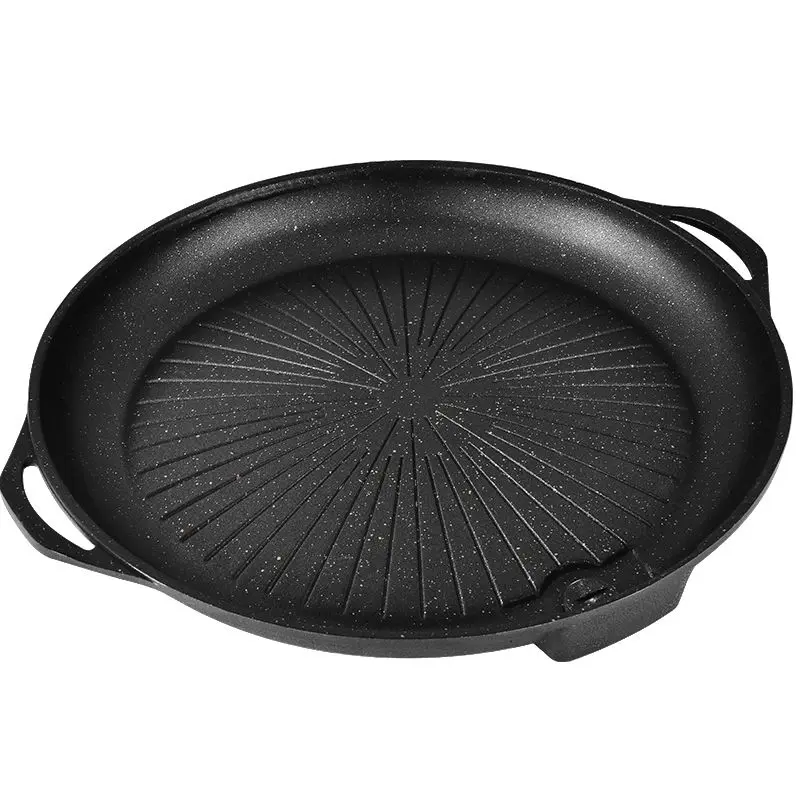 Easy To Operate Cast Iron Grill Pan Factory Manufacture Korean Barbecue Grill Pan