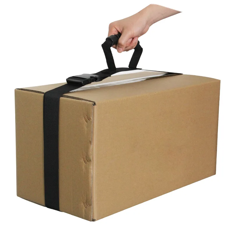 Box Carrying Strap with Handle Adjustable Belt Cross Style Carry Straps for Safely Moving and Lifting Boxes