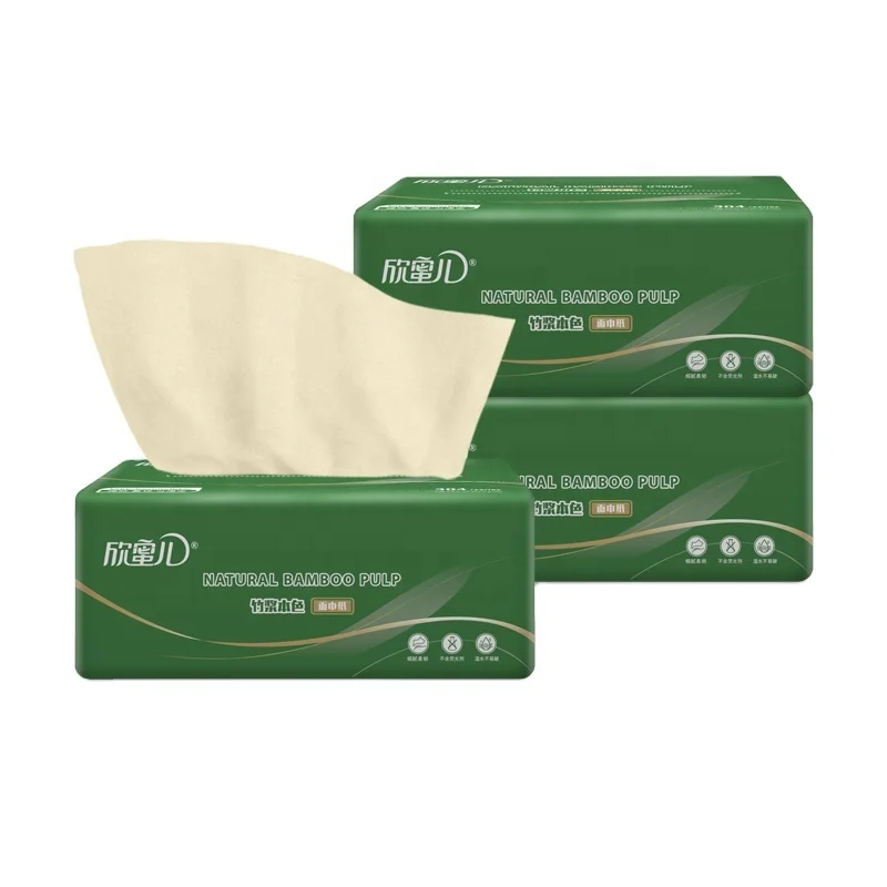 Factory wholesale spot 4 layers of environmentally friendly degradable virgin bamboo pulp tissue paper