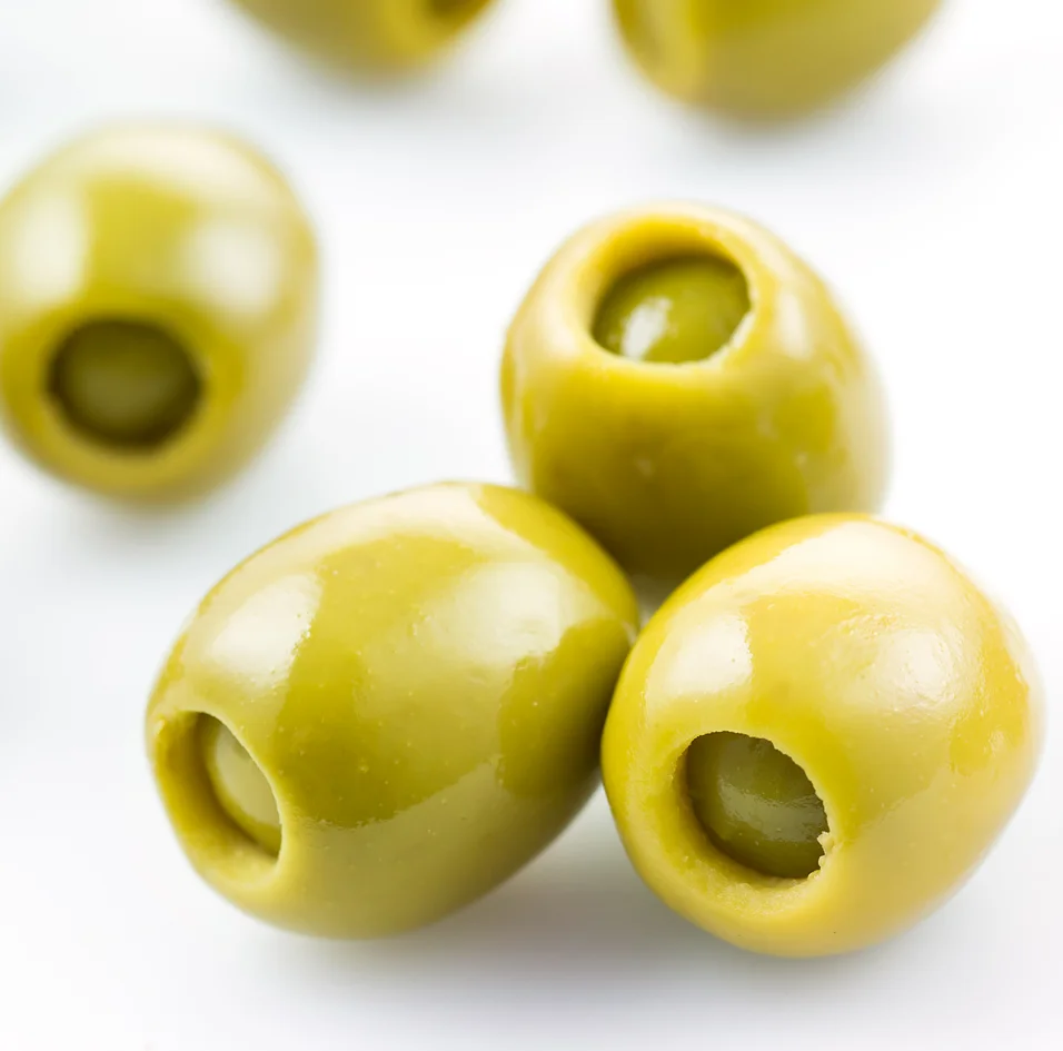 Вкусные зеленые фаршированные оливки с анчоусами, 12 унций