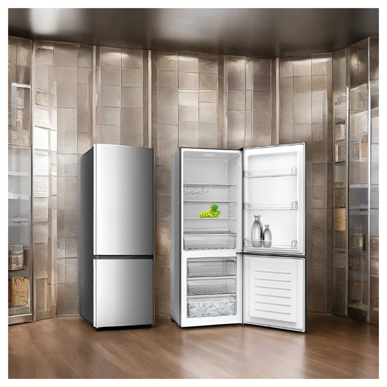 Stainless Steel Refrigerator Electric Portable Refrigerator Household Hotel Use Refrigerator