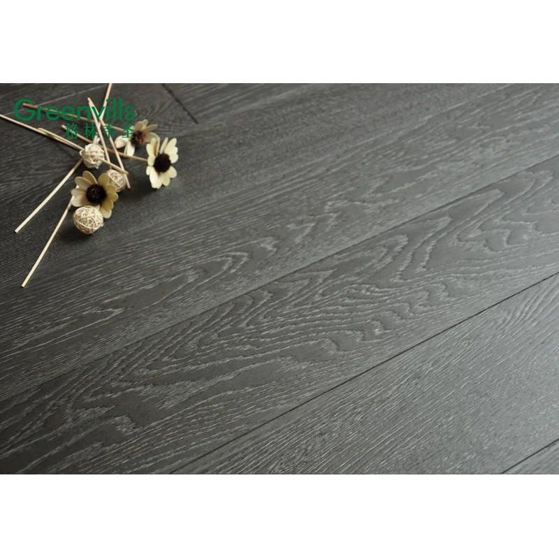 Foshan supplier European white oak engineered wood flooring brushed natural oak solid wood parquet flooring