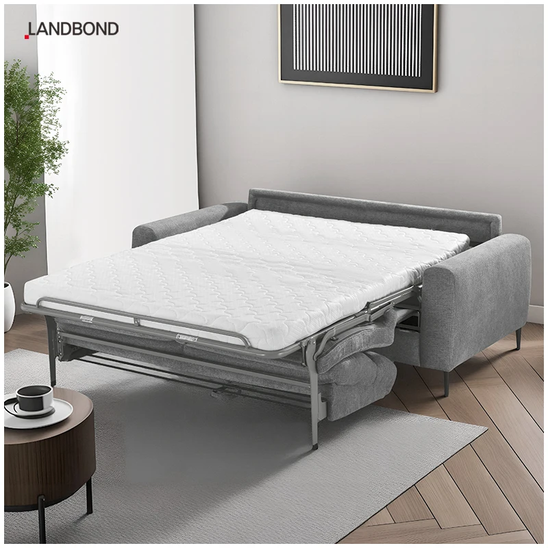 Foshan Factory Italy Fabric Sofa Bed with Mattress Fold Out 3 Seater Modern Living Room Sleep Sofa for Apartment and Hotel