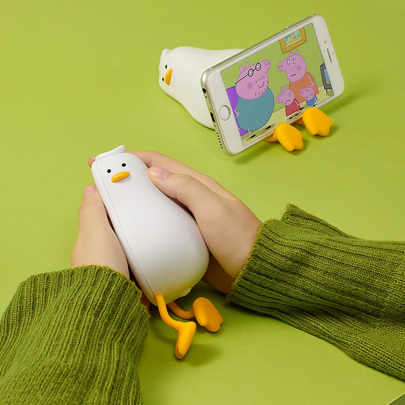 Mini Usb Pocket  Reusable Electric Portable Heater Duck Rechargeable Hand Warmer With Power Bank For Christmas Gift