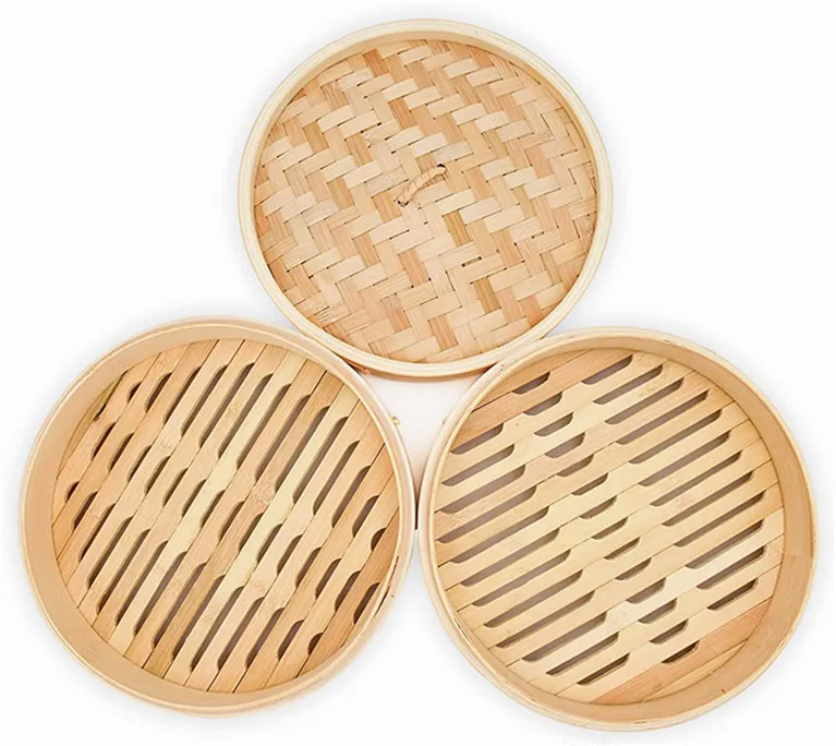 Piroscafo Da Campeggio Del  Casma a Vapore in Bambu Big Bamboo Scarier Cest Steamer 8Cm Mini Dumping Cottura