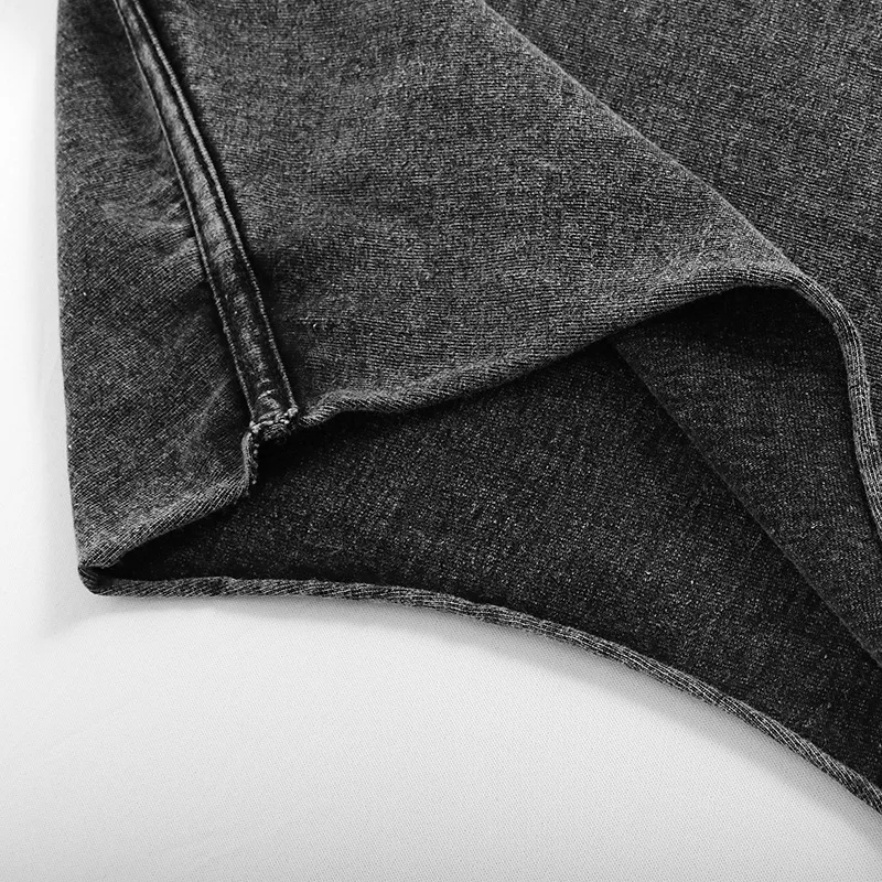 Men Washed Vintage Tshirt Vest  High Street Outer Washed Tank Top Sleeveless Streetwear Hipster Tank Top