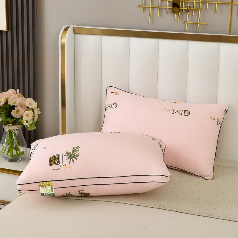 High quality soft pillow 1000g 48*74 Hilton Double Line hotel bed pillow