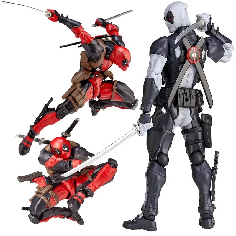 DIHAO Yamaguchi Series No.001 Dead Pool Red Action Figure toys Articulated Joints Moveable Figure Vinyl Doll Collection Model