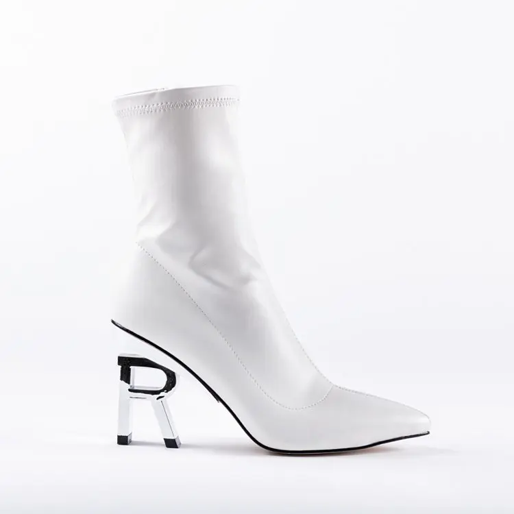 girls latest fashion winter boots custom women chrome high heel ankle boots