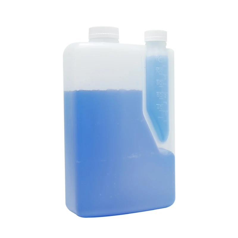 2000ml Natural Colored Fuel Bottle HDPE Chemical Bottle Plastic Double Neck Bottles For Fuel Additive, Fertilizers ect.