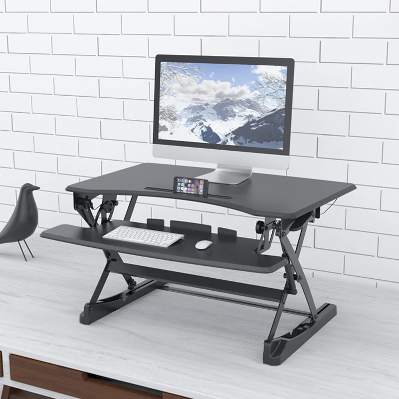 V-mounts Sit to Stand up Desk Riser Standing Desk Converter Adjustable With Keyboard Tray  VM-SD10