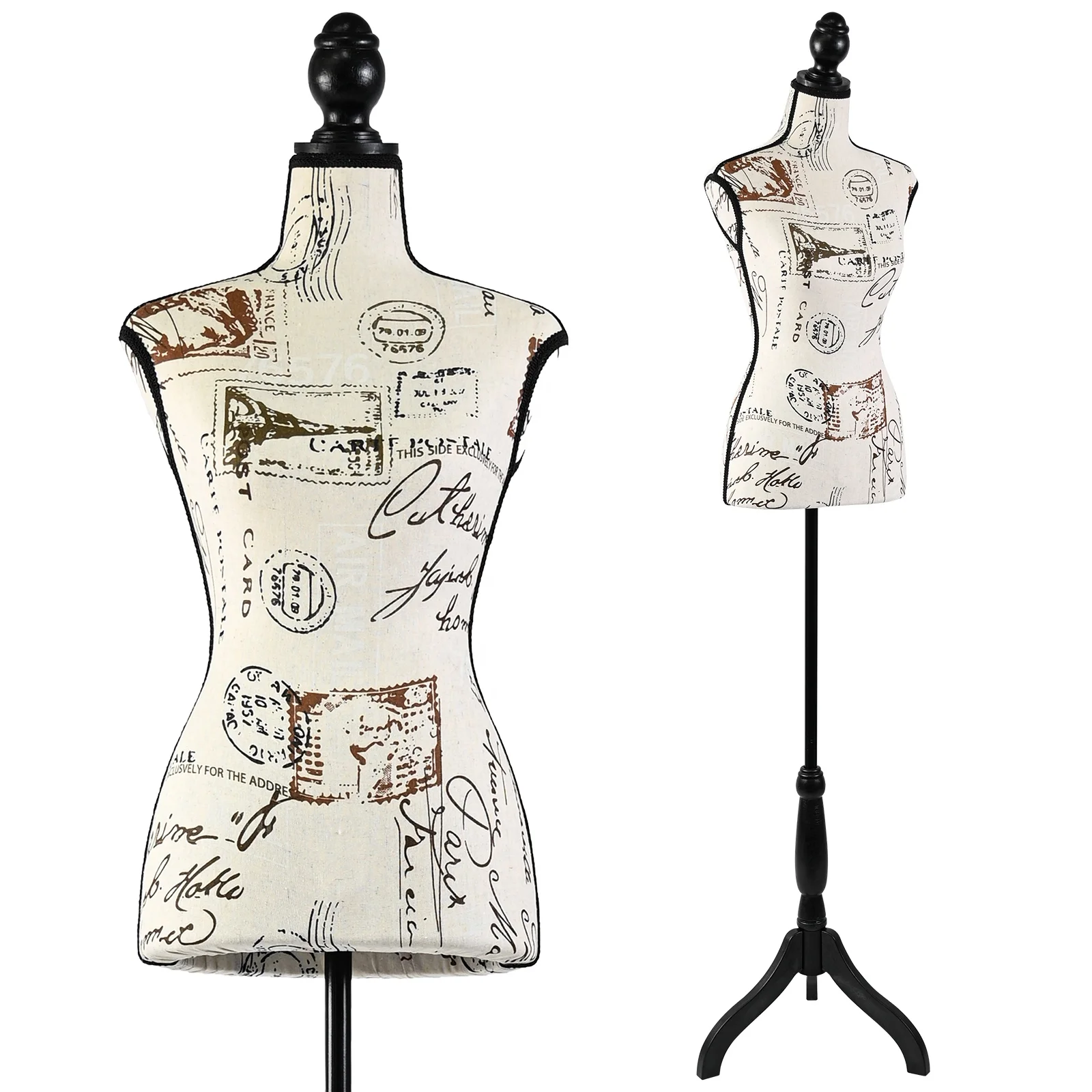 Wholesale Low Price Height 152-173cm Female upper Body Mannequin with Wooden Stand Base Mannequin Torso without Hand