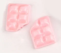Маленький кофейный розовый искусственный кабошон с плоской задней поверхностью для