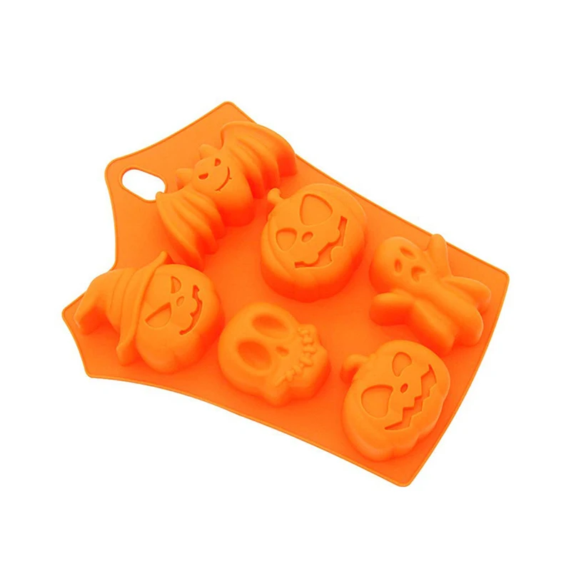 Food Grade Halloween Pumpkin Baking Tools Ghost Chocolate Kitchen Baking Molds Silicone Candy Cookie Mold