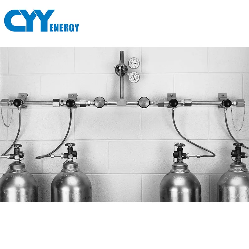 Double-Side Gas Cylinder Manifold for oxygen nitrogen argon filling