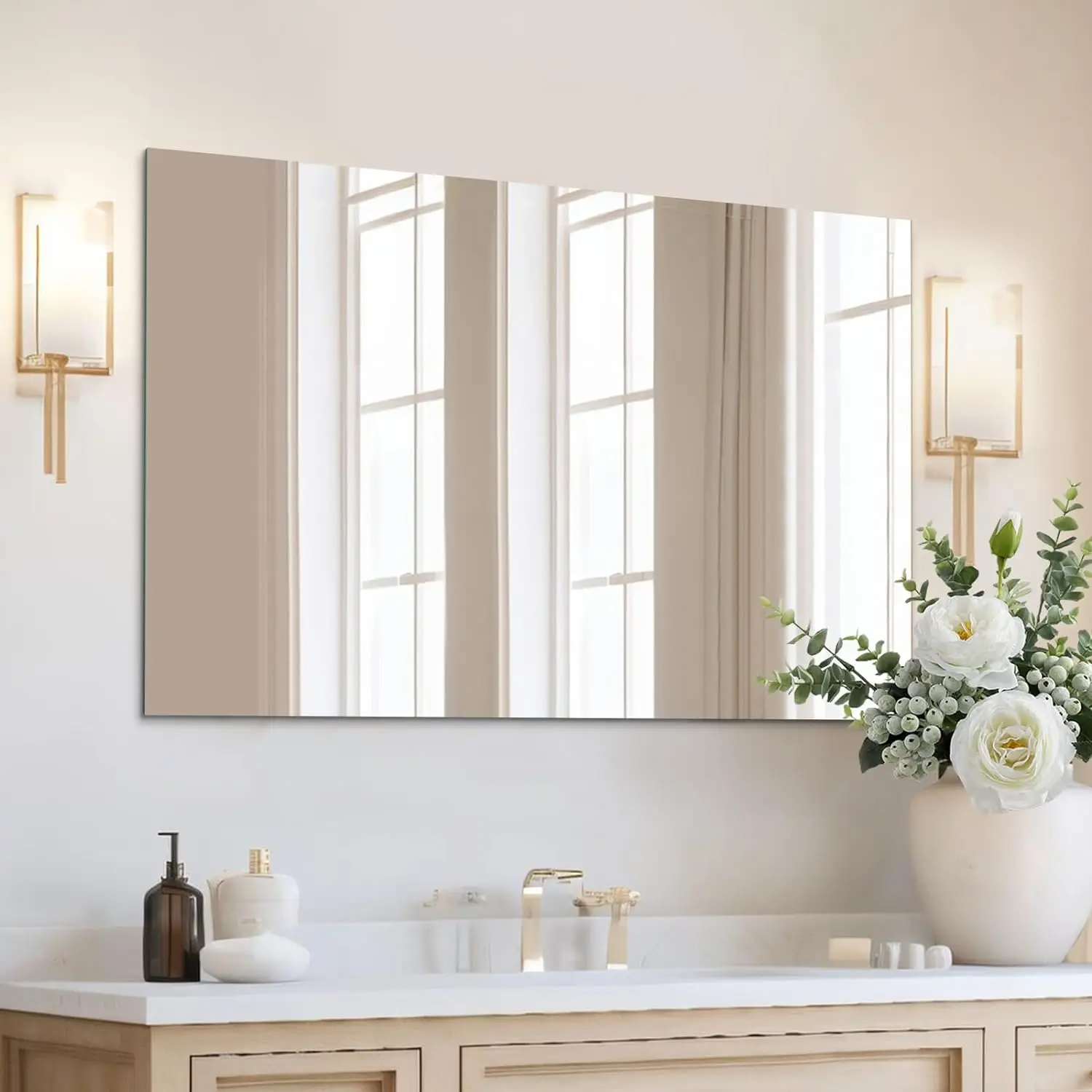 Promotional Portable Custom Make Up Cosmetic Compact Mirror Hotel High Quality Full Shower Lighted Mirror Wall Hanging Mirrors