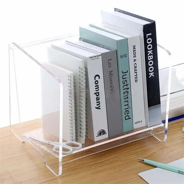 Acrylic Simple Reading & Drawing Bookstand Home Desk Bookshelf Storage Shelf Creative Standing Type for Students