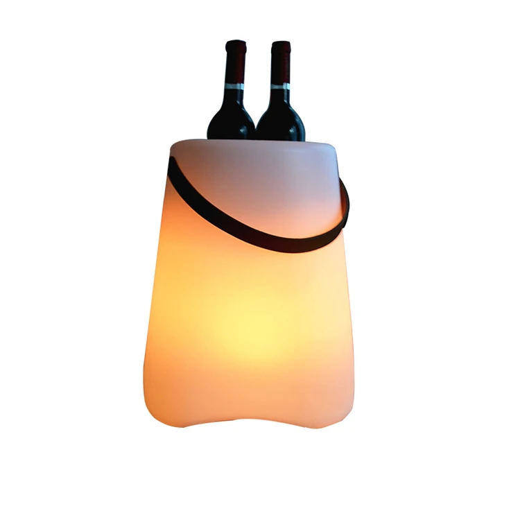 KTV Music bar disco beer champagne promotional plastic led ice buckets beverage tubs with light