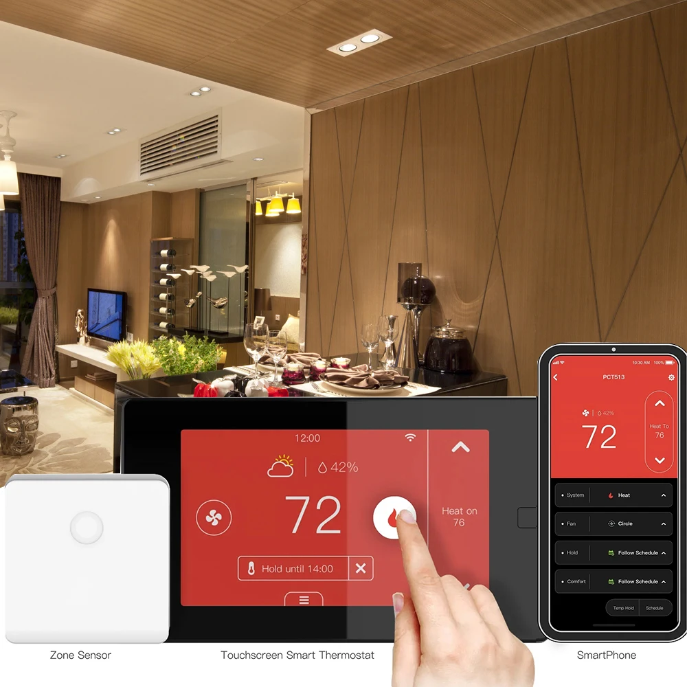 24v Google Home Hvac Programmable Room Smart Thermostat