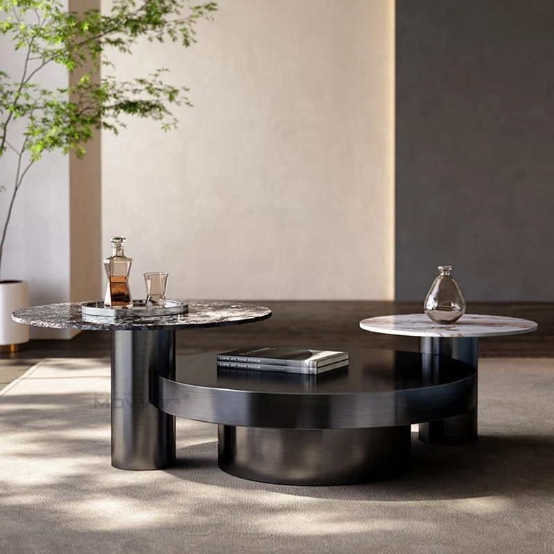 Luxury modern coffee tables set for living room