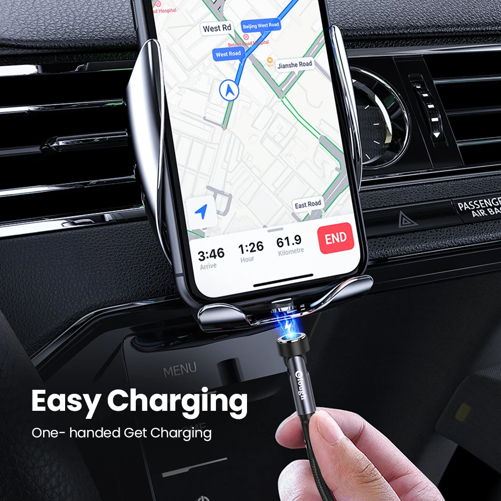Elough wholesale mobile accessories 540 degree magnetic wire cabo magnetico luminoso 3 in 1 usb charger cable