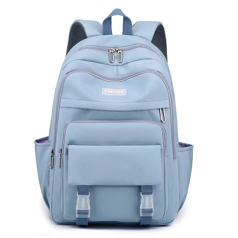 Hot Selling Unisex Casual Backpack Large Capacity Lightweight Oxford School Bag with Zipper Closure