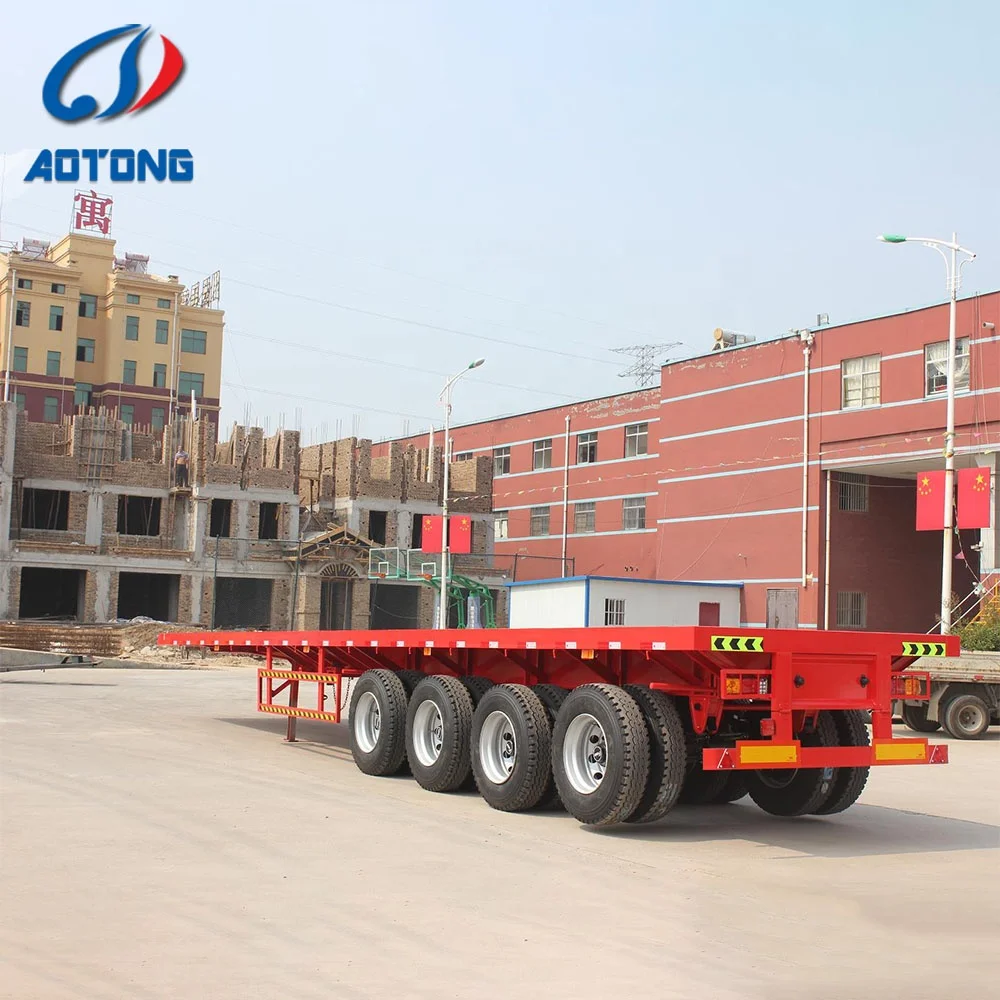 12m Flatbed Semi Trailer or Used Flat Bed Trailer