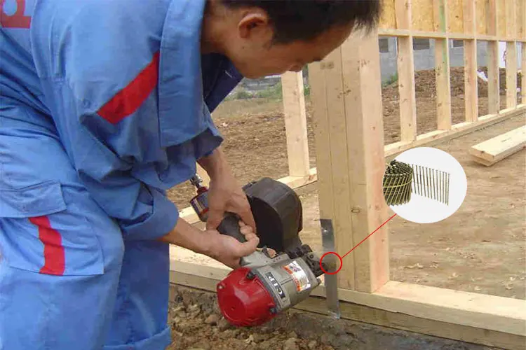 High Quality Factory price Yellow Coil Nails for Pallet Pneumatic Nail Gun Use