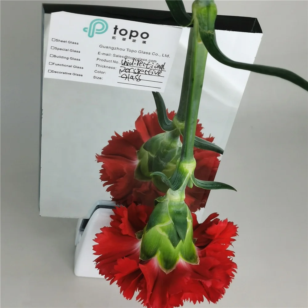 
One Way View See-Through Mirror Glass with Atomic Mirror on One Piece Glass (M-O) 