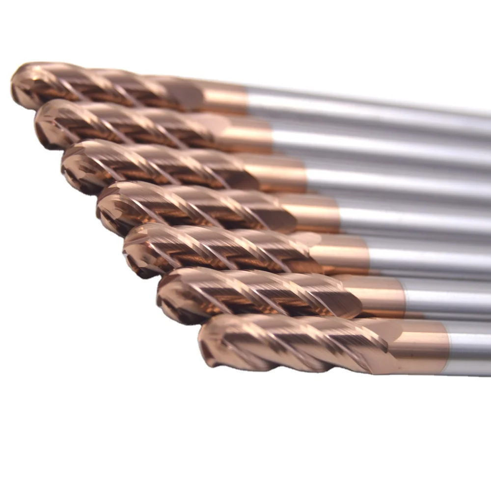 Hard Alloy Milling Cutter Tungsten Carbide Cutting Tool Drill Coolant Metal Ball Nose End Mill Lathe Tool Bits