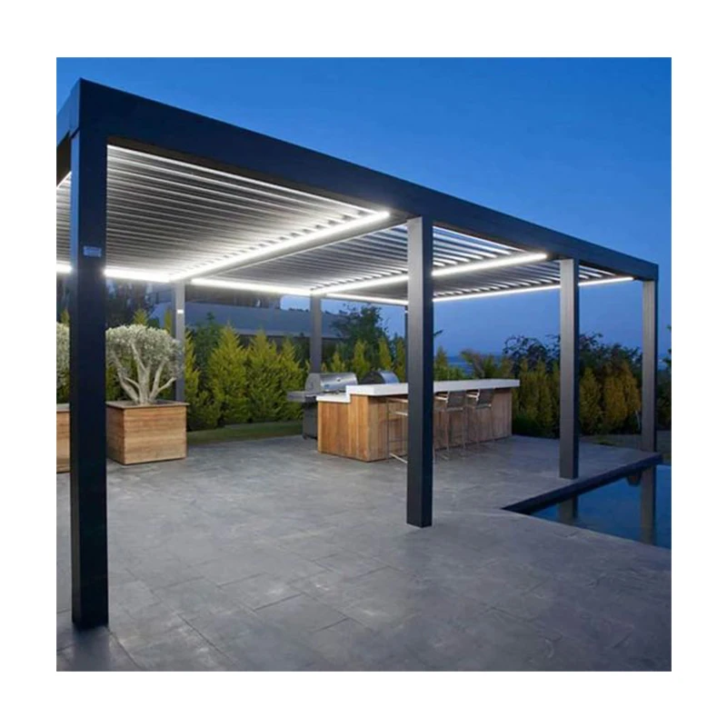 Slant Roof Winter Garden Supplier Prefabricated Pergola Greenhouse Aluminum Prefab Sunroom designs aluminium pergola systems