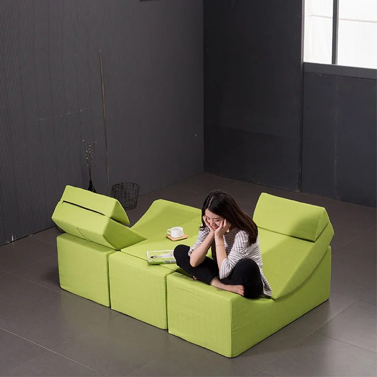 New design High density foam single seat fabric folding sofa bed and moon shaped folding sofa cum bed