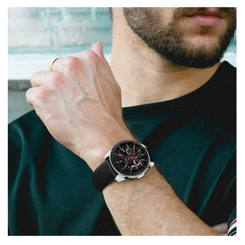 Rubber silicone rubber watch band 20 22mm compatible with smart galaxy active watch