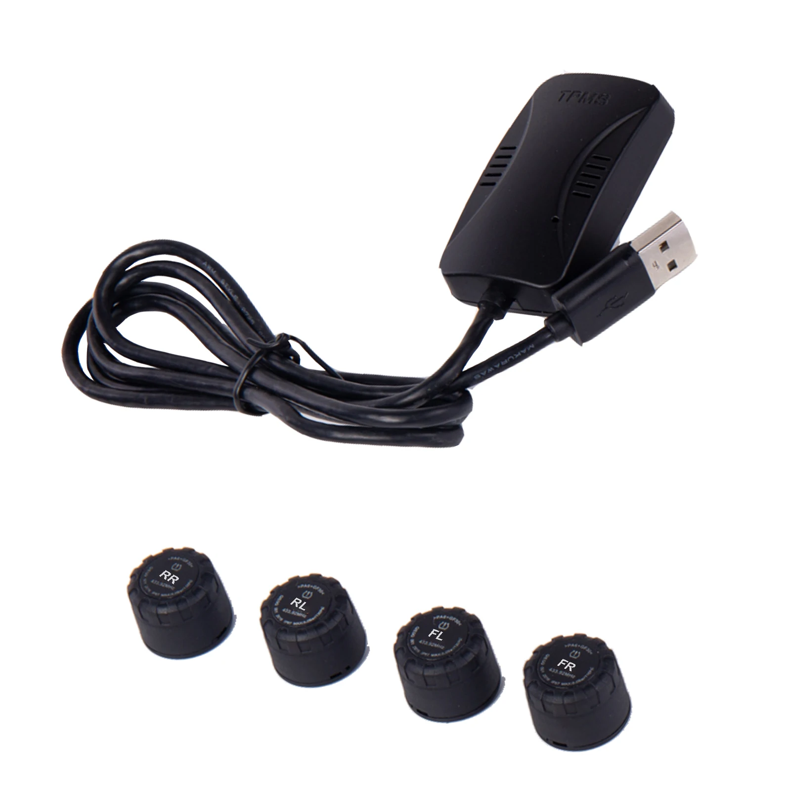 USB Tpms receiver for Android DVD system to Tire Pressure Monitoring tire pressure and temperature condition sensors