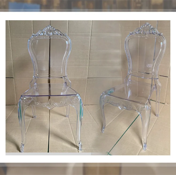 China factory resin acrylic crystal clear wedding beauty Princess chair