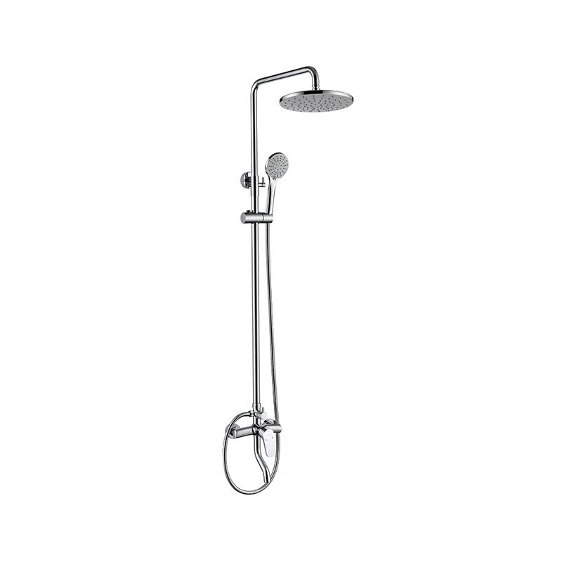 Bravat OEM Surface Finishing Bath Rain Shower System Set Body Ceramic Style Brass Spray Chrome Slide Handle Feature Material