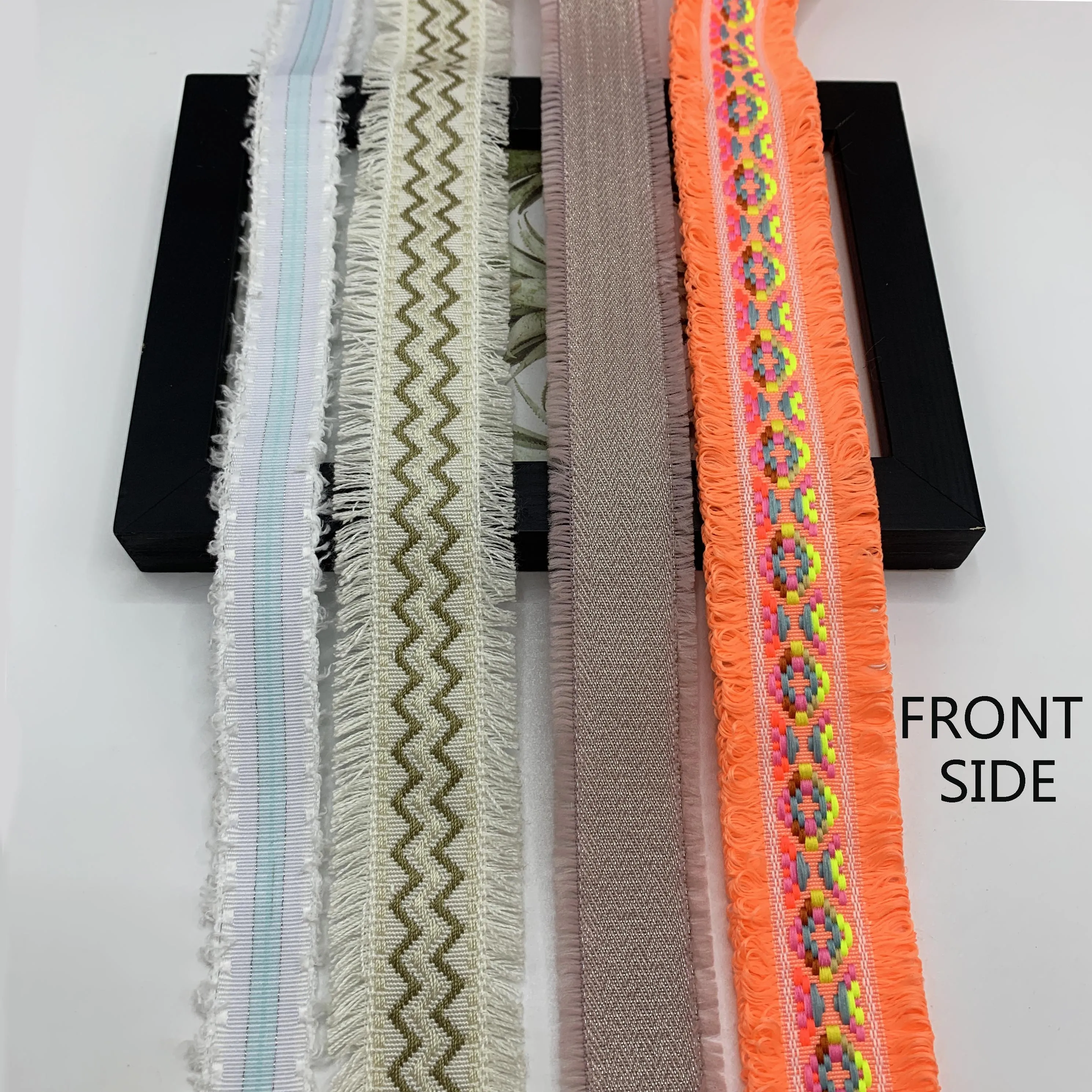 High Quality Jacquard Plain Purl Tassel Ribbon Webbing Tape Polyester Strap For Edging Decorations Home Textiles Crafts