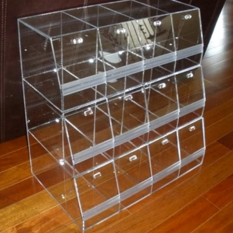Stackable Acrylic Multi Bin Transparent Acrylic Candy Bin Large Acrylic Dispenser for Candies Sweets