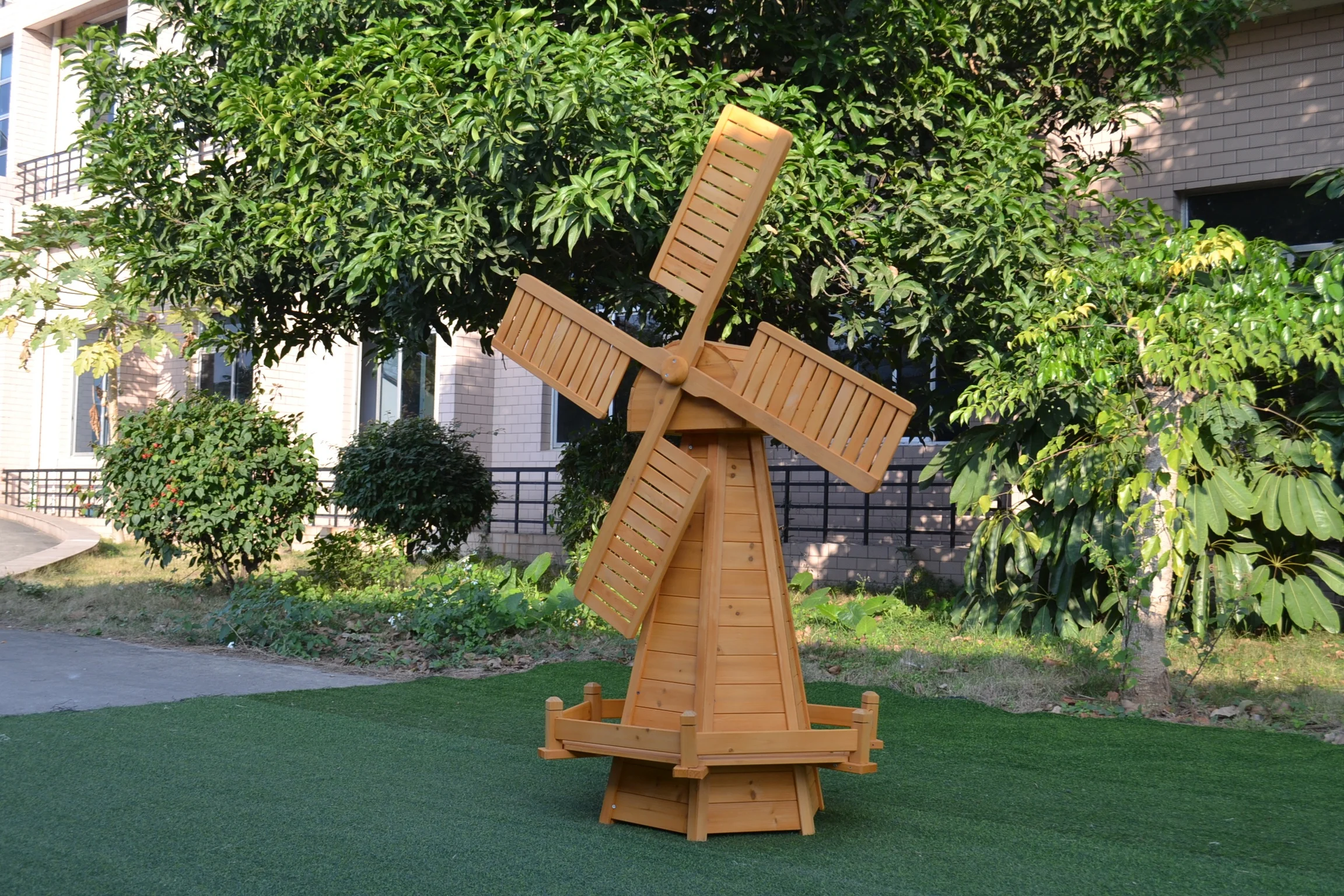 Wooden garden item windmill