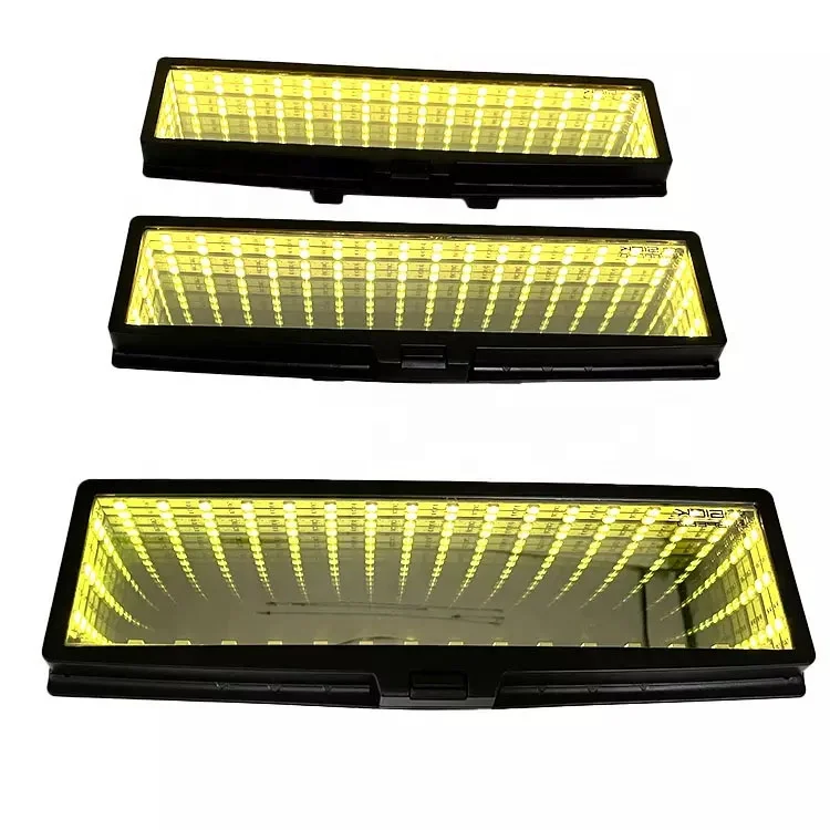 Colorful LED Wide Angle Charms 3D Rear View Car Decoration Rearview Mirror Lights for other car interior accessories