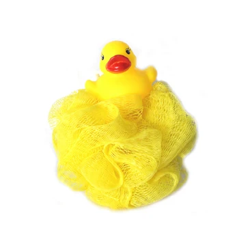 New Design Funny Animal Attractive Loofah Bath Baby Mesh Sponge produced by PE material and added dyestuff